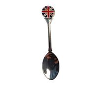 Union Jack Metal Tea Spoon - also for Stirring Coffee Espresso Cappuccino / Enamelled British Flag / Red White and Blue / Souvenir from London England UK