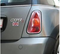 Union Jack Mini Bm Car Boot Badge Decal Self Adhesive Sticker 3D Resin domed UK RECTANGLE