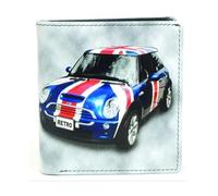 Union Jack Mini Tri Fold Mens Leather Wallet RFID Secure with Coin Pocket