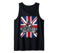 Union Jack Motorcycle Biker Rider UK Flag Tank Top