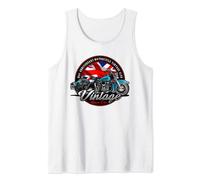 Union Jack Motorcycle Vintage Motorbike Biker British Flag Tank Top