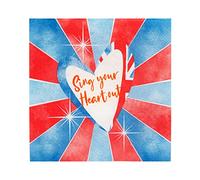 Union Jack Napkins for Eurovision Party 2023 | Liverpool Song Contest Ukraine - Recyclable Disposable Paper Tableware - 20 Pack, Made by Talking Tables