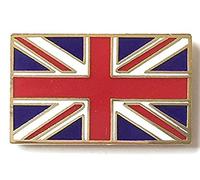 Union Jack Oblong Quality Enamel Lapel Pin Badge T923