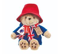 Rainbow Designs Cuddly Paddington Bear Soft Toy in Signature Duffle Coat, Felt Hat & Union Jack Scarf - Charming Toddler Plush Toy For Babies & Collectors | Stylish British Memento Gift