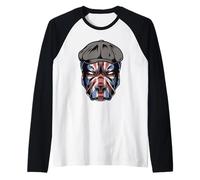Union Jack Pitbull British Flag Pitbull British Isles Flag Raglan Baseball Tee