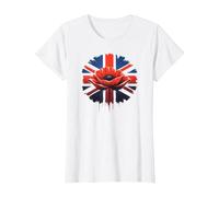 Union Jack Poppy. British Flag. Men, Women, Boys & Girls UK T-Shirt