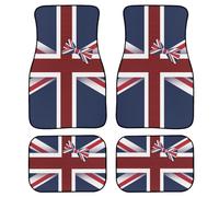 Union Jack Print Trend Car Mats 4 Piece Luxury Slip Mats for Car Interior Floor Protection