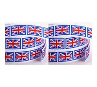 Union Jack Ribbon 16mm x 10M Grosgrain (Pack of 2)