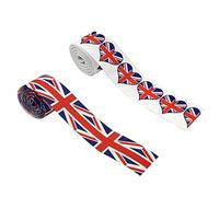 Union Jack Ribbon, Union Jack Ribbon Wired Cloth, Union Jack Trimming Braid Ribbon, UK Britain Flag Ribbons, Ribbons for Queen's Jubilee Parties, Crafts, Wrappings, Weddings