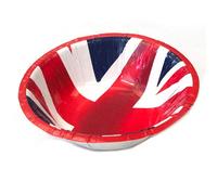 Union Jack Round Paper Bowls 18cm - Pack of 10 - British Celebrations