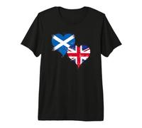 Union Jack Scottish Flag for British Pride of Scotland UK Premium T-Shirt