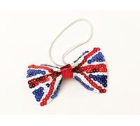 Bristol Novelty Ba908 Union Jack Sequin Bow Tie, Mens, Multicoloured, One Size