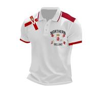 Union Jack Shirt Men Polo Shirt Tops Ve Day Bunting Flags Great Britain Short Sleeve Collared Button Down England T-Shirts Summer Casual Plus Size Quick Dry Golf Muscle Tees Holiday Clothes for Men