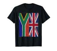 Union Jack & South African British UK Flags Combined T-Shirt