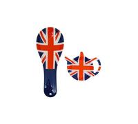 Union Jack Spoon Rest and Teapot Shaped Tea Bag Holder Set - British Flag Kitchenware Gift for Tea Lovers & Enthusiasts