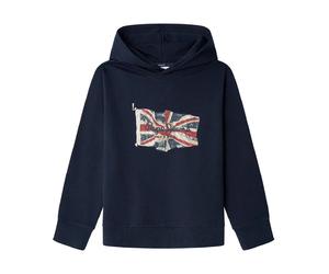 Union Jack Sweatshirt - male - Pepe Jeans - Kids Sweatshirts - Blue - 4 Y | 104 CM - Kids 4 Y | 104 CM