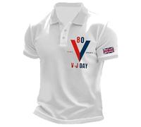 Union Jack T Shirt for Men White Button Down T-Shirts Pack Office Wear Light Blue Mens Vj Day Shirts Turtle Neck Casual Dress Tall Cowboy Gym Activewear Stretch