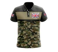 Union Jack T Shirts 3 Pack Mens Polo Shirts Short Sleeve Quick Dry Lightweight Golf Casual Collared Tops Breathable Moisture Wicking Work Shirt Queen Platinum Jubilee Vintage Apparel,XXL