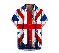 Union Jack T Shirts for Men UK Sale Clearance,Short Sleeve Union Jack Printed Flag T-Shirt Men's T-Shirt Union Jack Flag Men Casual Summer Turndown Neck 3D Printed Shirts Fashion Top Blouse Shirts
