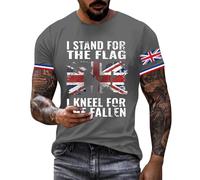Union Jack T Shirts Workout Shirts for Men Queen Platinum Jubilee Short Sleeve Shirt Floral Classic Shirt Print Casual Regular Fit King Charles 2025 Modern Fitted Tees