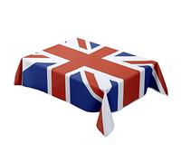 Union Jack Tablecloth, British Flag Table Cloth, Polyester Union Jack Table Cover, Washable Reusable United Kingdom Flag Tablecloth for National Day Picnic Home Decoration Holiday P-arty Supplies