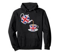 Union Jack Teapot Teacup British Tea Lover Great Britain Pullover Hoodie