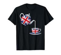 Union Jack Teapot Teacup British Tea Lover Great Britain T-Shirt