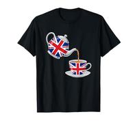 Union Jack Teapot Teacup British Tea Lover Great Britain T-Shirt