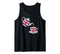 Union Jack Teapot Teacup British Tea Lover Great Britain Tank Top