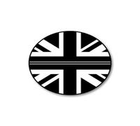 Union Jack Thin Black Line Flag Car Sticker - Patriotic UK Flag Decal Supporting Fallen Heroes & Remembrance Services - Weatherproof Vinyl Car Accessory (Black)