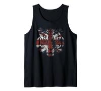 Union Jack Tiger: Fierce British Pride Emblem Tank Top