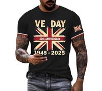 Union Jack Tshirt Men's 1/4 Zip Polo Shirts with Pocket Summer Short Sleeve Breathable Quick Dry Golf Tennis Tops Casual Smart Work T Shirt Queen Platinum Jubilee Daily Wear,XXL