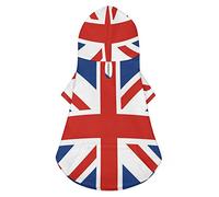 Union Jack UK Flag Dog Hoodie Pet Sweatshirts With Hat Puppy Hooded Clothes Outfits for Small Dogs And Cats