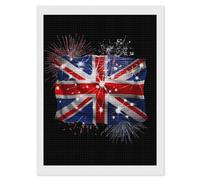 Union Jack UK Flag Fireworks Adults Diamond Art Painting Kits Personalised Drill Craft Picture Wall Decor