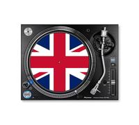 Union Jack UK Flag - Graphic Turntable Slipmat - 11.75" Platter Slipmat for 12" Vinyl Record Players - Improves Sound Support - 1/8" Thick Record Player Mat