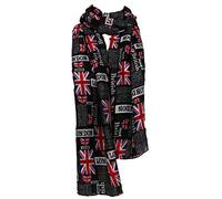 Union Jack UK Flag Newspaper Scarves (Black)