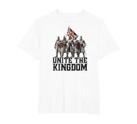 Union Jack Unite The Kingdom T-Shirt, Men's Big and Tall, White, 4X Tall