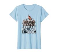 Union Jack Unite The Kingdom T-Shirt, Women, Baby Blue, Medium
