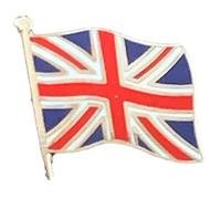 Union Jack Waving Flag Great Britain Quality Enamel Lapel Pin Badge T462