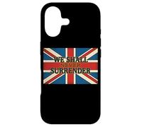 Union Jack We Shall Never Surrender Churchill Quote Case for iPhone 17