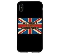 Union Jack We Shall Never Surrender Churchill Quote Case for iPhone XS Max