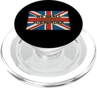Union Jack We Shall Never Surrender Churchill Quote PopSockets PopGrip for MagSafe