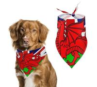 Union Jack Welsh Flag Dog Bandanas Puppy Triangle Kerchief Cat Scarfs Washable Bibs Pet Gifts