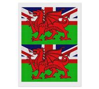 Union Jack Welsh Flag Funny Adult Diamond Art Painting Kits Personalised Drill Craft Picture Wall Decor