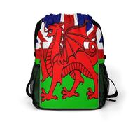 Union Jack Welsh Flag Gym Bag with Shoe Compartment 30L Backpack