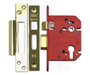 Union JL22EUS StrongBOLT Euro Cylinder (Yale Style) Sashcase 64mm Polished Brass