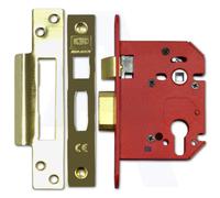 Union JL22EUS StrongBOLT Euro Cylinder(Yale Style) Sashcase 75mm Polished Brass