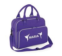 Union Leisurewear Ltd iLeisure Personalised Girls Taekwondo Figures Design Bag (Purple)