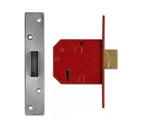 Union Locks 2134E 5 Lever BS Mortice Deadlock 79.5mm - Satin Chrome Finish (Boxed)