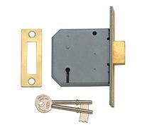 Union Y-2177-PL-3.00 3 Lever Mortice Deadlock Polished Brass 77.5mm 3in Visi